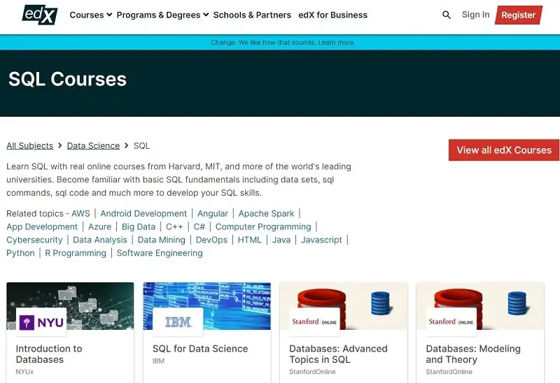 edX SQL Certification