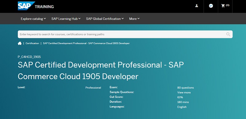 SAP Commerce Cloud 1905 Developer