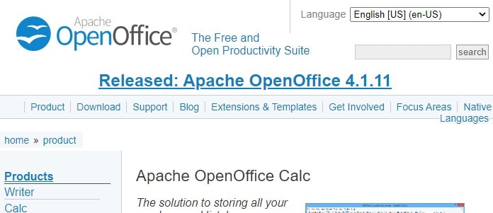 Apache OpenOffice Calc