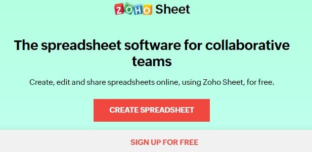 Zoho Sheet