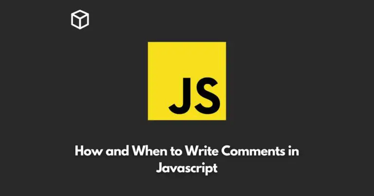 In this Javascript tutorial, we'll look at how and when to write comments in Javascript.
