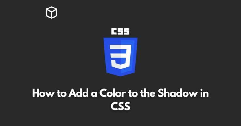 how to add a color to the shadow in css
