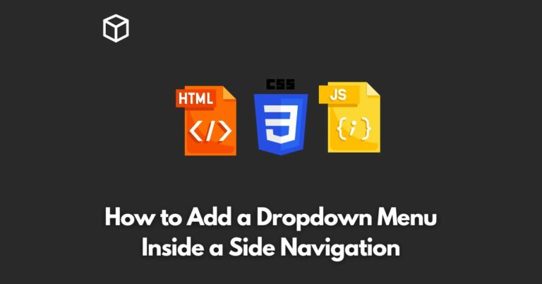 how-to-add-a-dropdown-menu-inside-a-side-navigation