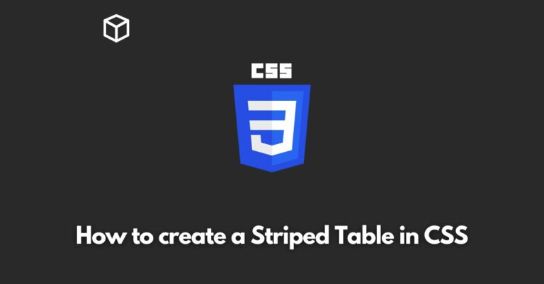 how-to-create-a-striped-table-in-css