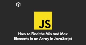 In this Javascript tutorial, we will explore several methods to find the min and max elements in an array