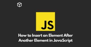 In this Javascript tutorial, we'll look at how to insert an element after another element in JavaScript.