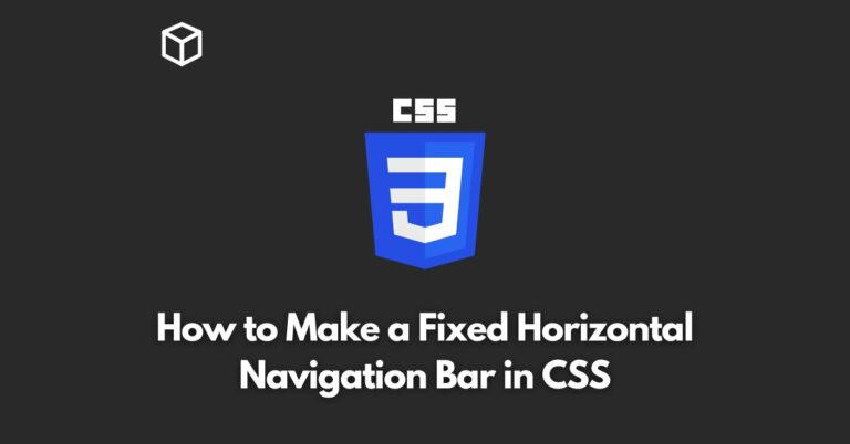 how-to-make-a-fixed-horizontal-navigation-bar-in-css