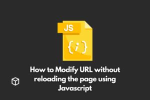 how-to-modify-url-without-reloading-the-page-using-javascript