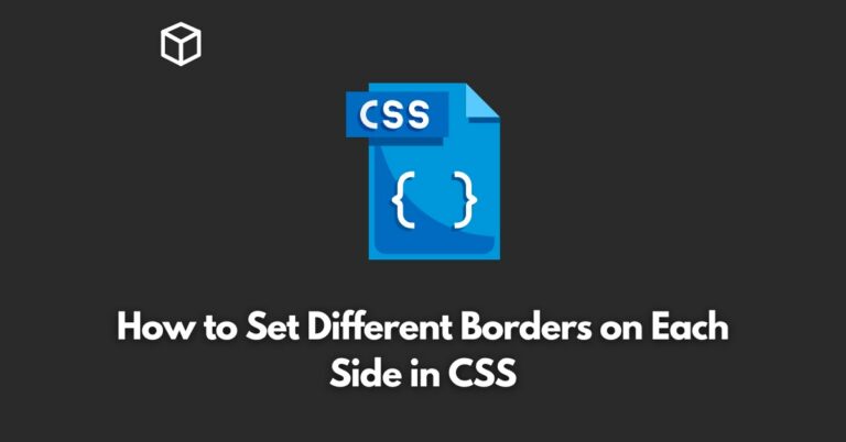 how-to-set-different-borders-on-each-side-in-css