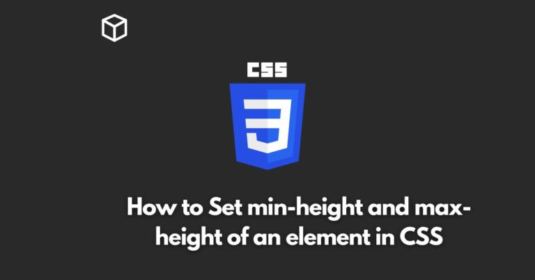 In this CSS tutorial, we will explore the properties of min-height and max-height in CSS and how they can be used to control the size of elements on a webpage.