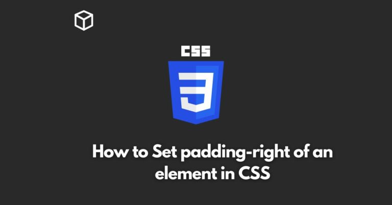 In this CSS tutorial, we will take a closer look at the padding-right property in CSS and how to use it to create visually appealing web pages.