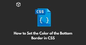 how-to-set-the-color-of-the-bottom-border-in-css