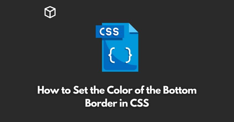 how-to-set-the-color-of-the-bottom-border-in-css