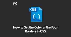 how-to-set-the-color-of-the-four-borders-in-css