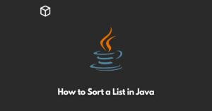 how-to-sort-a-list-in-java