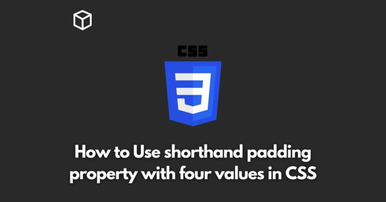 how-to-use-shorthand-padding-property-with-four-values-in-css