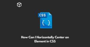 how-can-i-horizontally-center-an-element-in-css