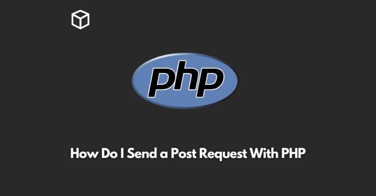 how do i send a post request with php