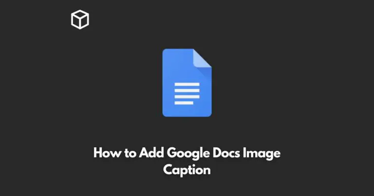 how to add google docs image caption