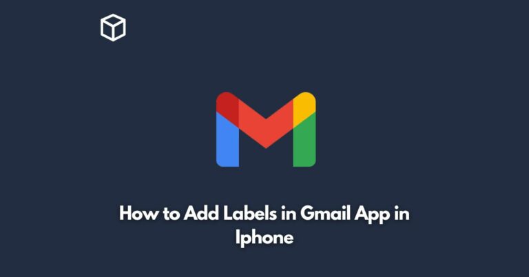 how to add labels in gmail app in iphone