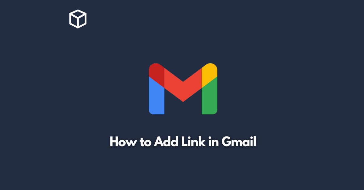 how to add link in gmail