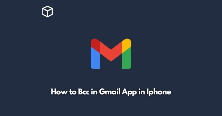 how to bcc in gmail app in iphone