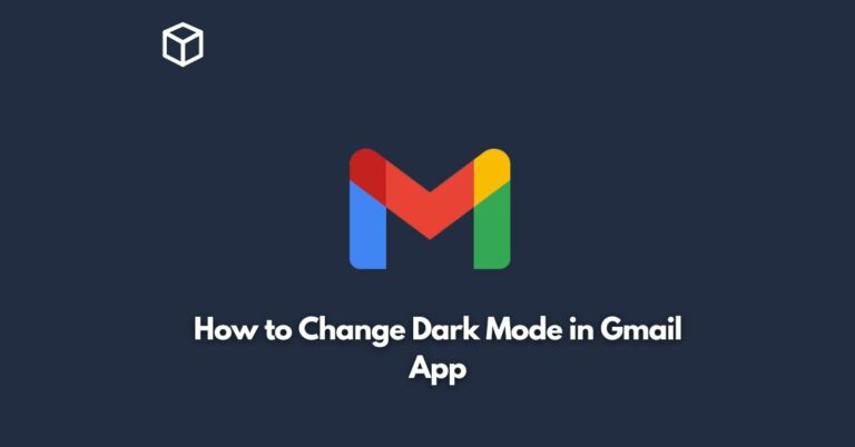 how to change dark mode in gmail app