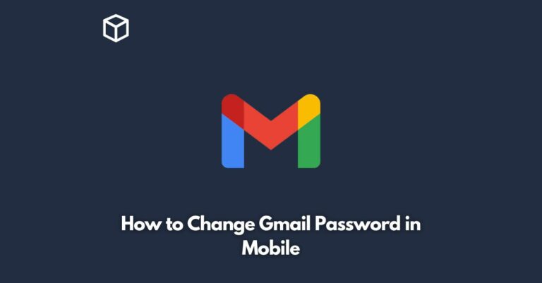 how to change gmail password in mobile