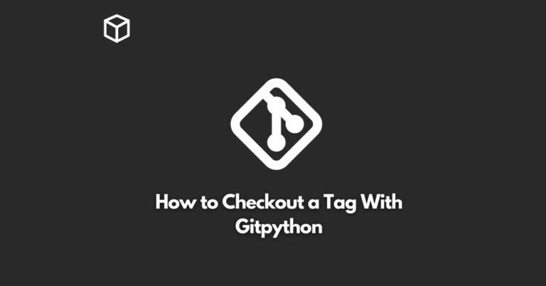 how to checkout a tag with gitpython