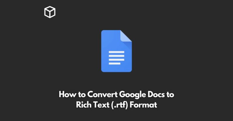 how to convert google docs to rich text rtf format