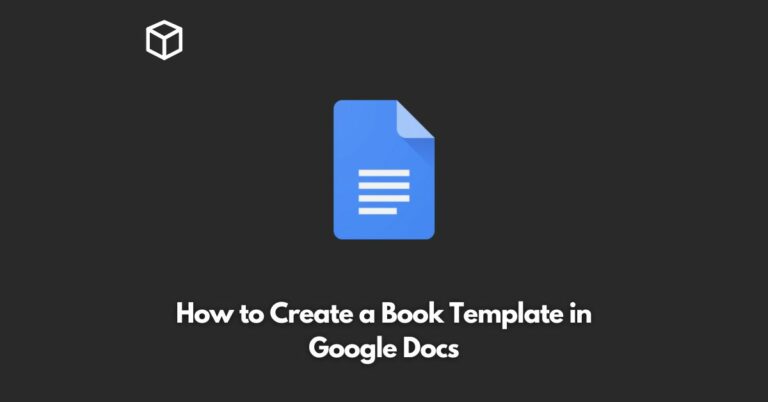 how to create a book template in google docs
