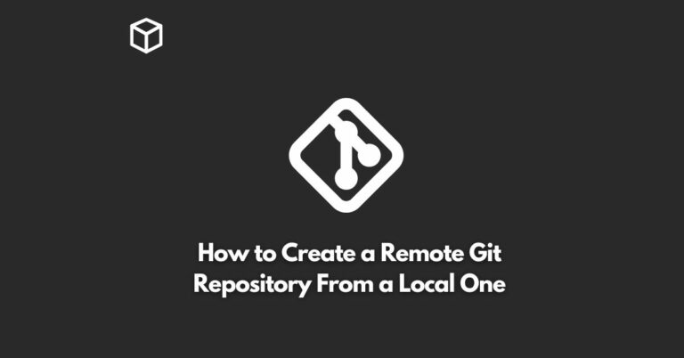 how to create a remote git repository from a local one