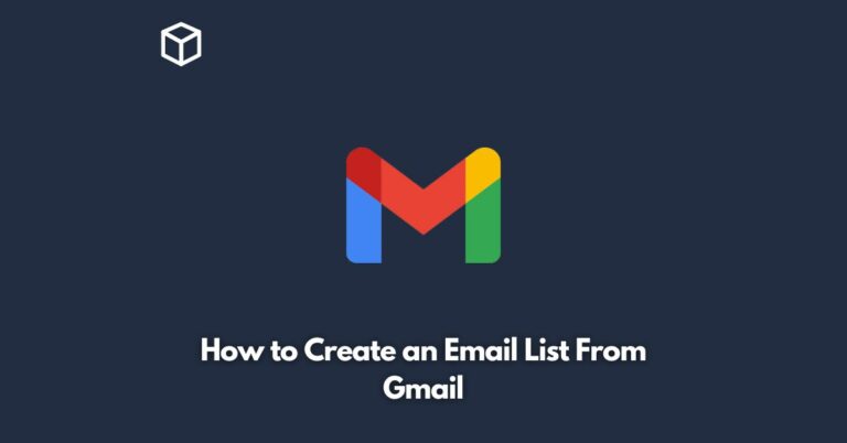 how to create an email list from gmail