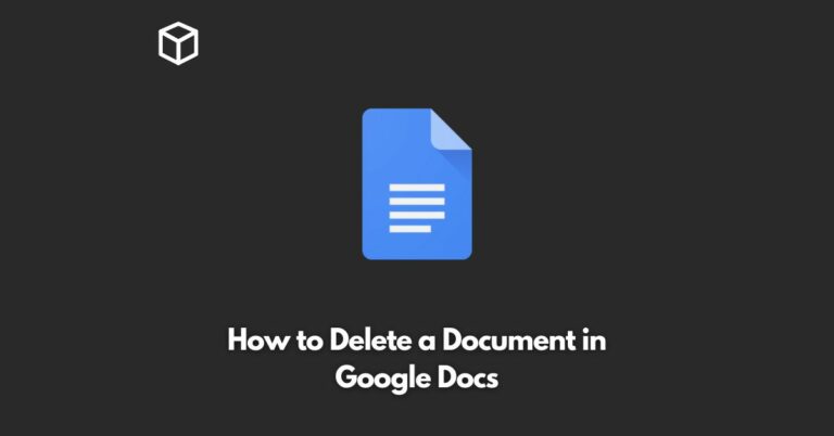 how to delete a document in google docs