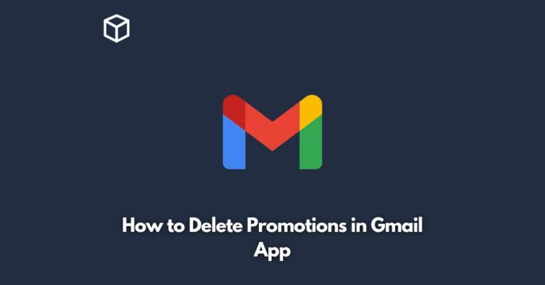how to delete promotions in gmail app
