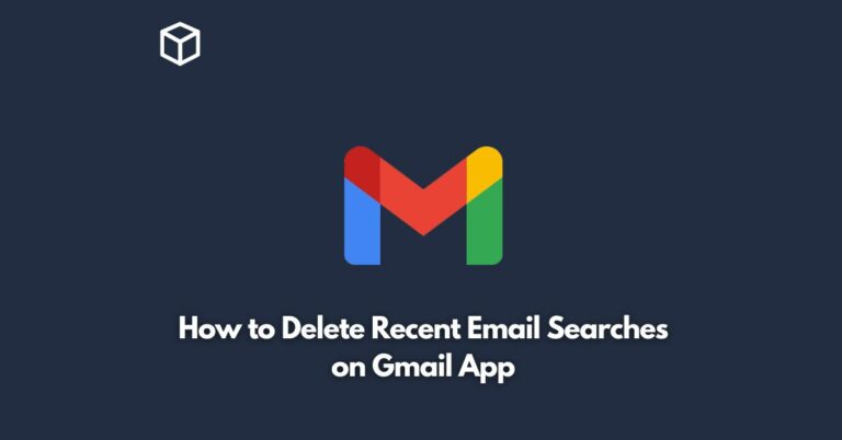 how to delete recent email searches on gmail app