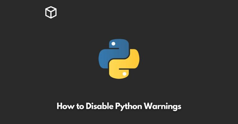 how-to-disable-python-warnings