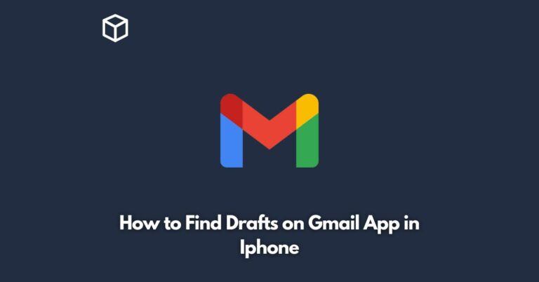 how to find drafts on gmail app in iphone