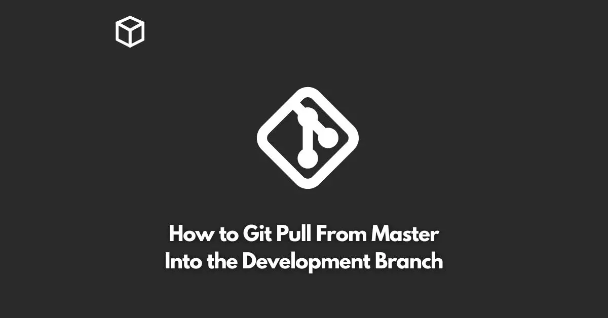 how to git pull from master into the development branch