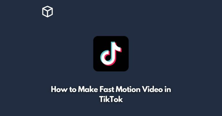 how to make fast motion video in tiktok