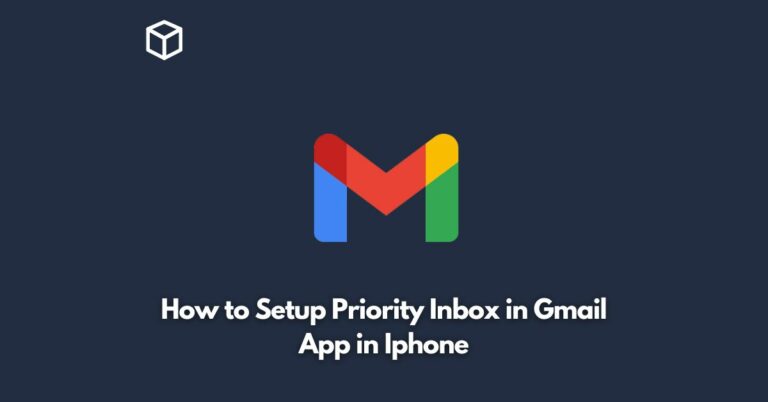how to setup priority inbox in gmail app in iphone