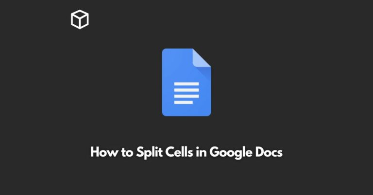 how to split cells in google docs
