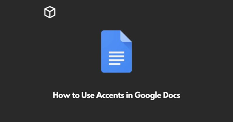 how to use accents in google docs