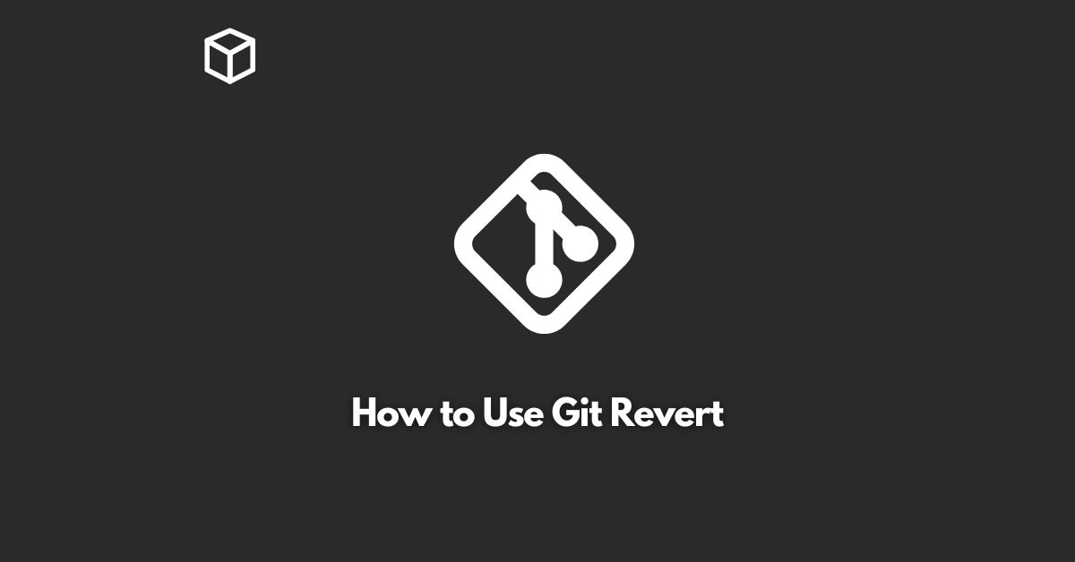how to use git revert