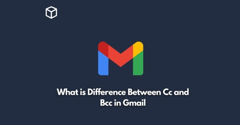 what is difference between cc and bcc in gmail