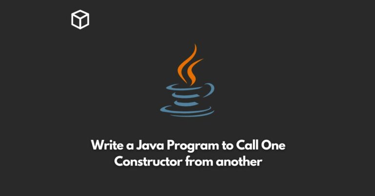 write a java program to call one constructor from another