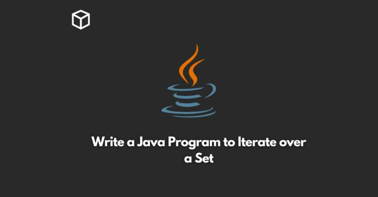 write a java program to iterate over a set