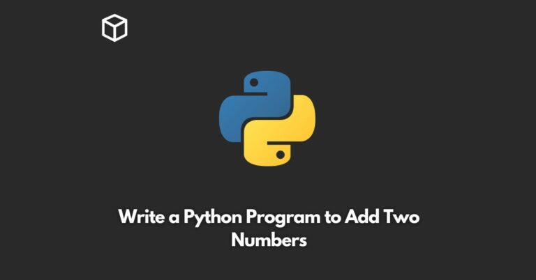 write a python program to add two numbers