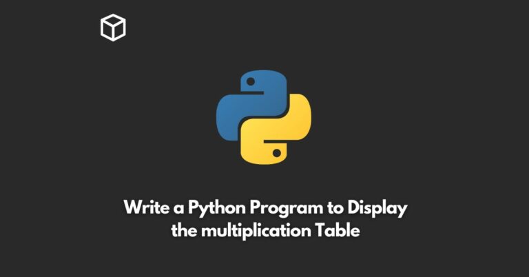 write a python program to display the multiplication table