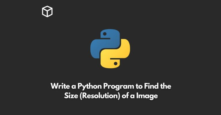 write a python program to find the size resolution of a image